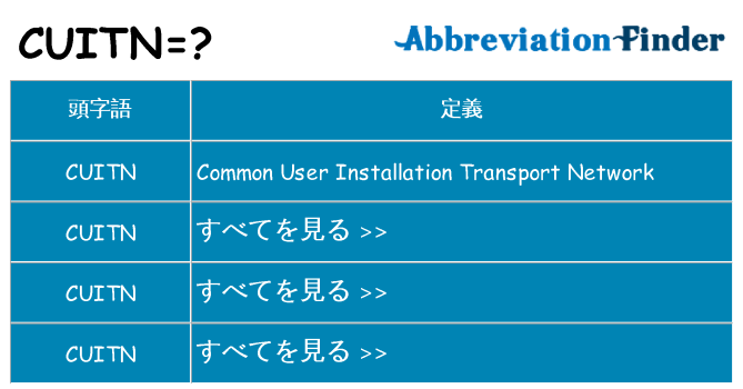 cuitn は何の略します。