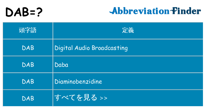 dab は何の略します。