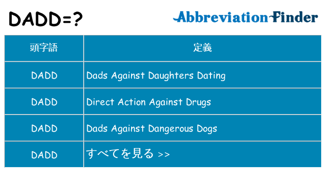 dadd は何の略します。