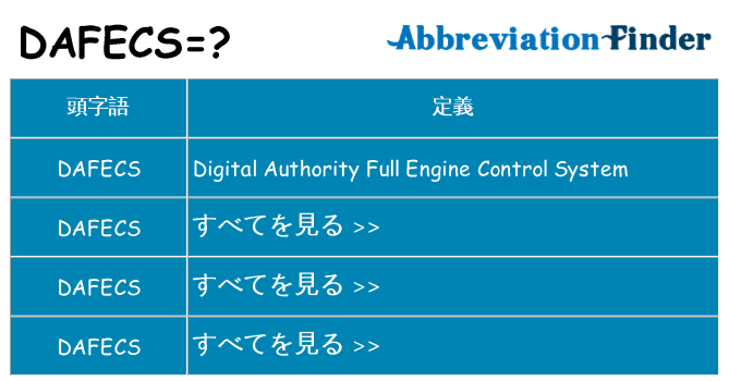 dafecs は何の略します。