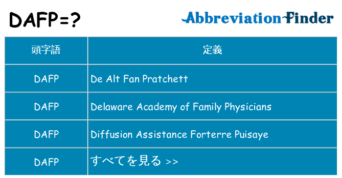 dafp は何の略します。