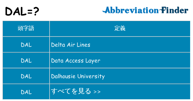 dal は何の略します。