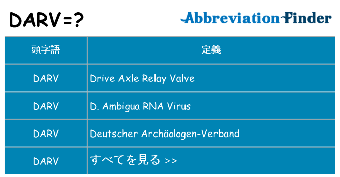 darv は何の略します。
