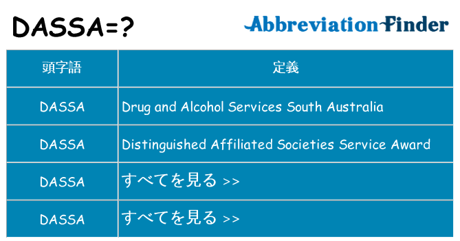 dassa は何の略します。