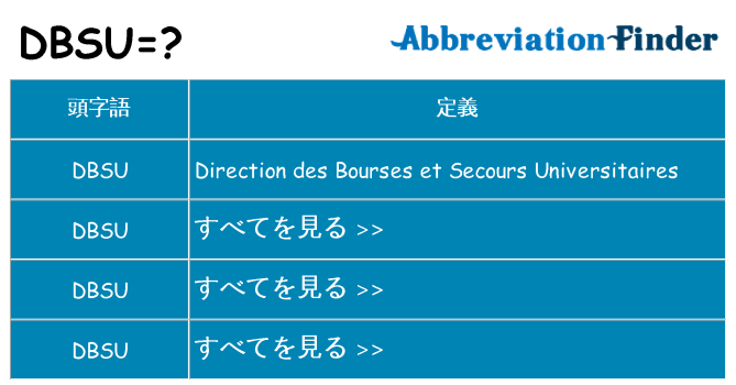 dbsu は何の略します。