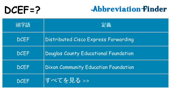 dcef は何の略します。