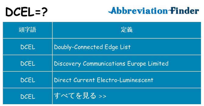 dcel は何の略します。