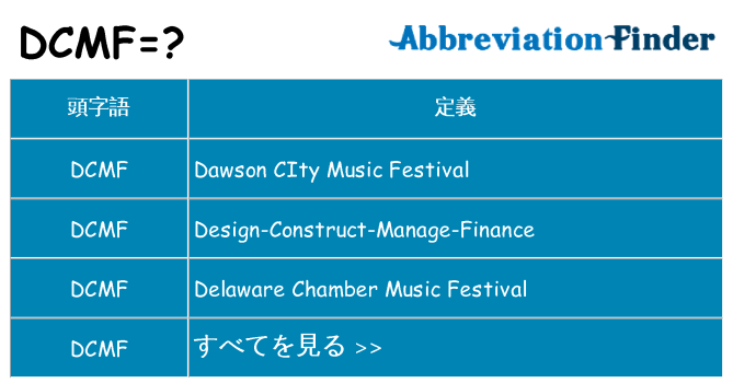dcmf は何の略します。