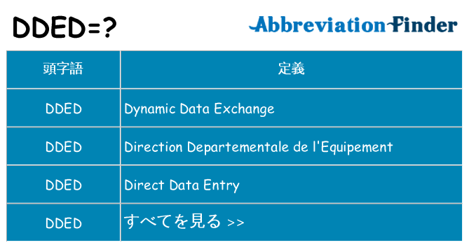 dded は何の略します。