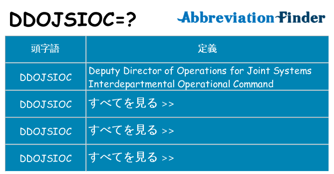 ddojsioc は何の略します。