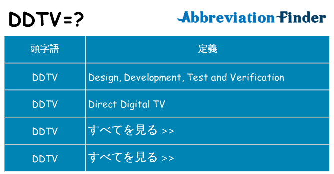 ddtv は何の略します。