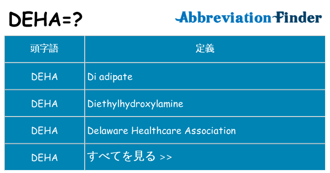 deha は何の略します。
