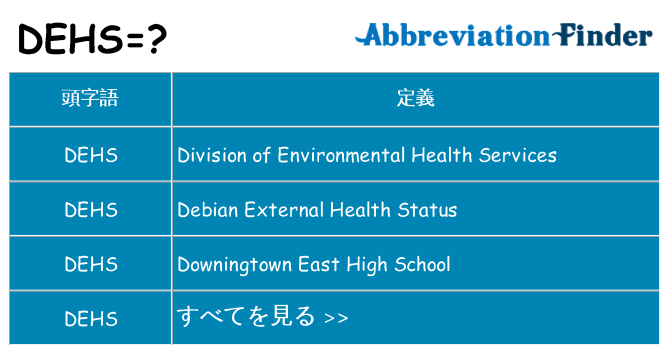 dehs は何の略します。