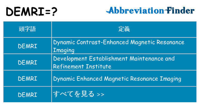 demri は何の略します。
