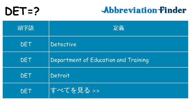 det は何の略します。