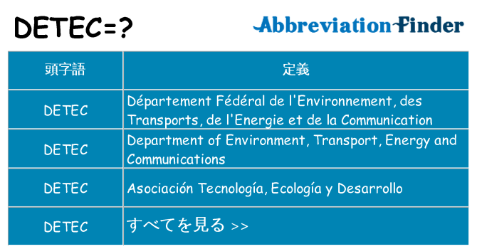 detec は何の略します。
