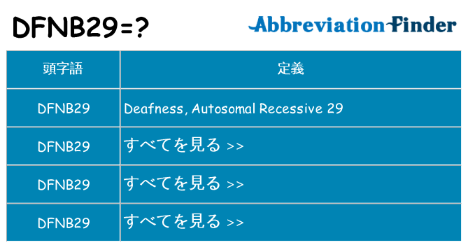 dfnb29 は何の略します。