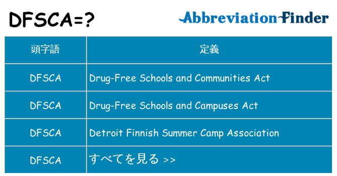 dfsca は何の略します。