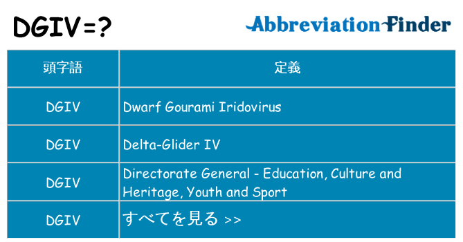 dgiv は何の略します。