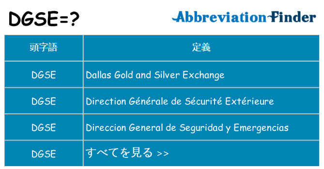 dgse は何の略します。
