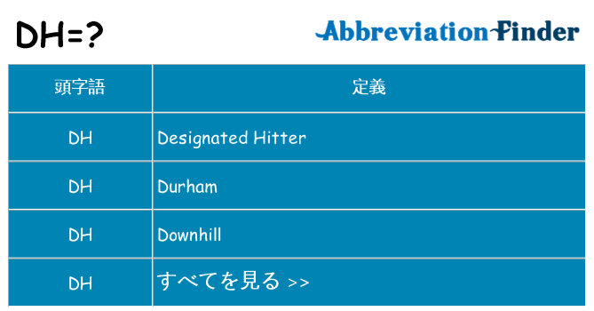dh は何の略します。
