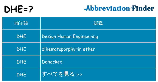 dhe は何の略します。