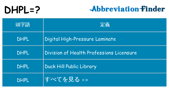 dhpl は何の略します。