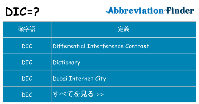 dic は何の略します。