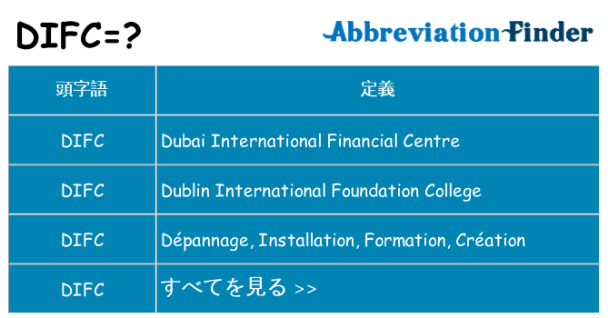 difc は何の略します。