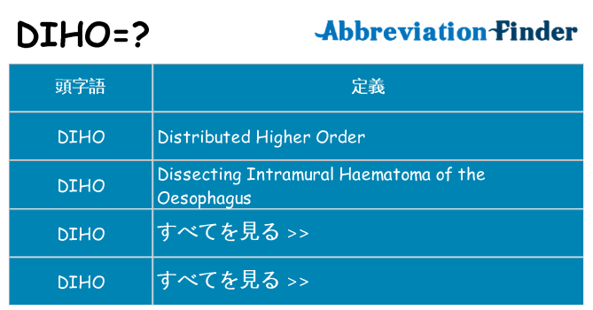 diho は何の略します。