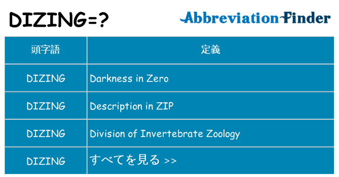 dizing は何の略します。