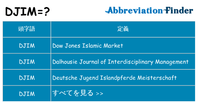 djim は何の略します。