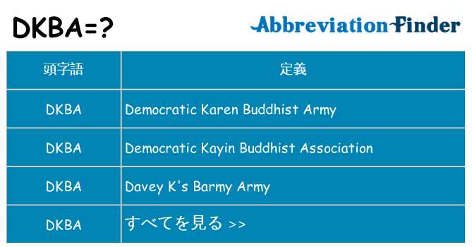 dkba は何の略します。