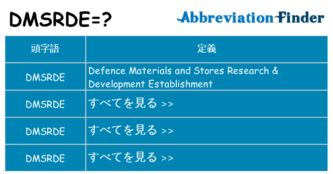 dmsrde は何の略します。