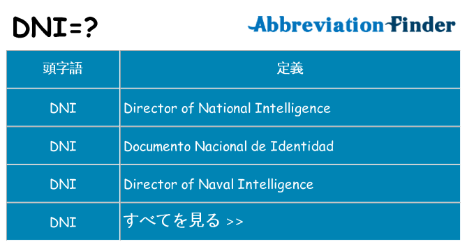 dni は何の略します。