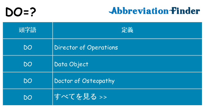 do は何の略します。