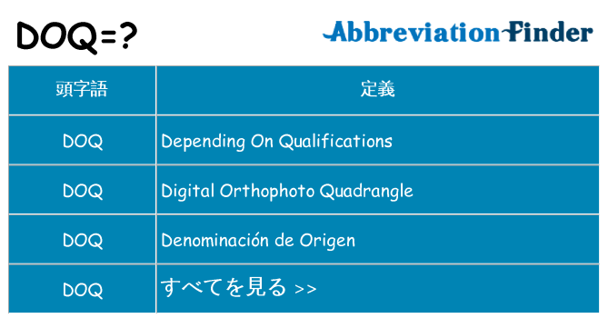 doq は何の略します。