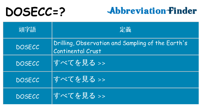 dosecc は何の略します。