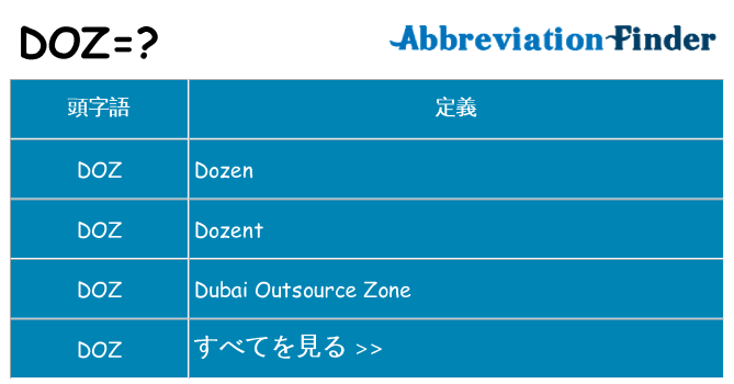 doz は何の略します。