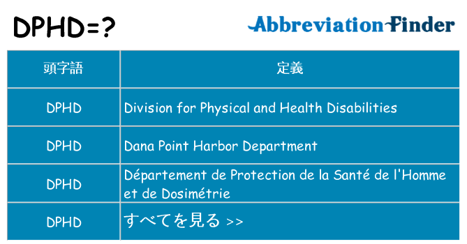 dphd は何の略します。