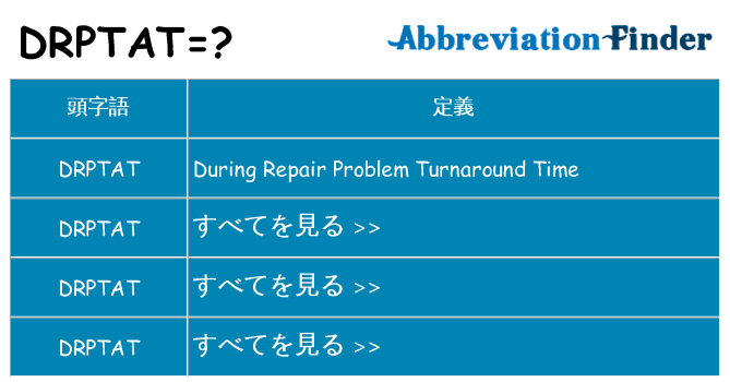 drptat は何の略します。