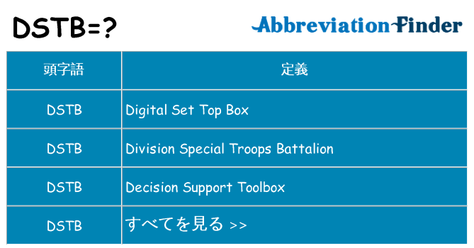 dstb は何の略します。