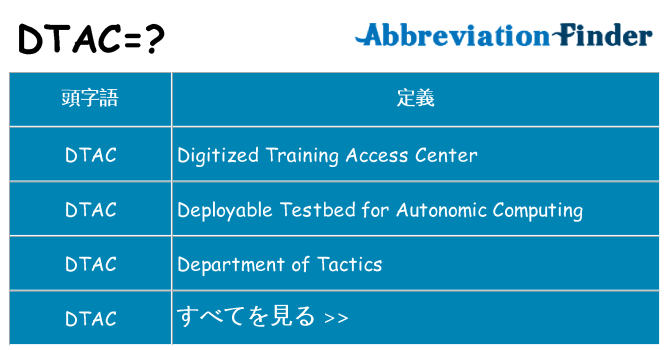 dtac は何の略します。