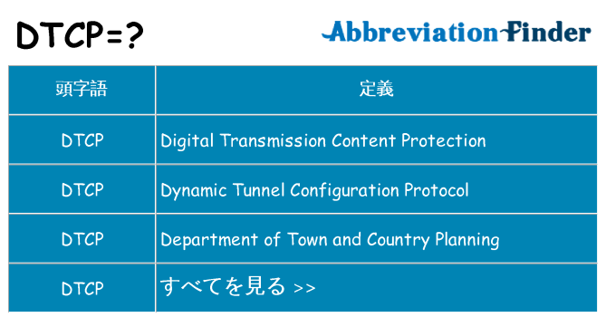 dtcp は何の略します。