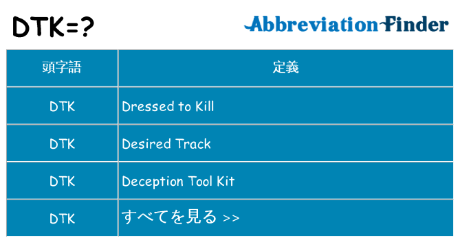 dtk は何の略します。