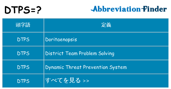 dtps は何の略します。