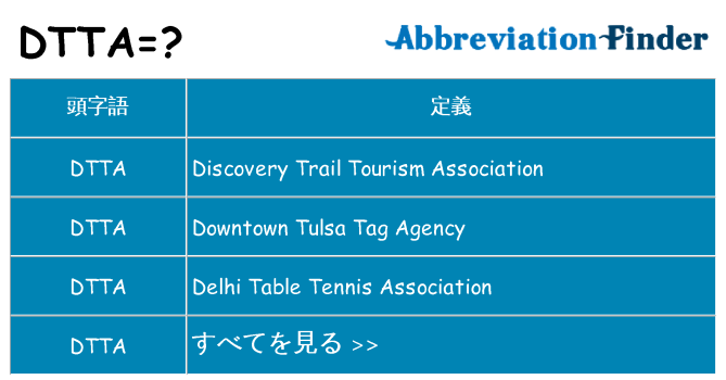 dtta は何の略します。