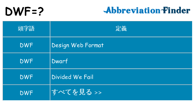 dwf は何の略します。