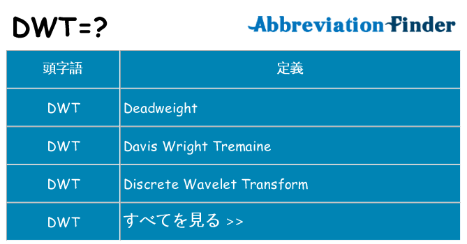 dwt は何の略します。