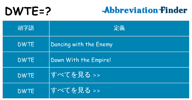dwte は何の略します。